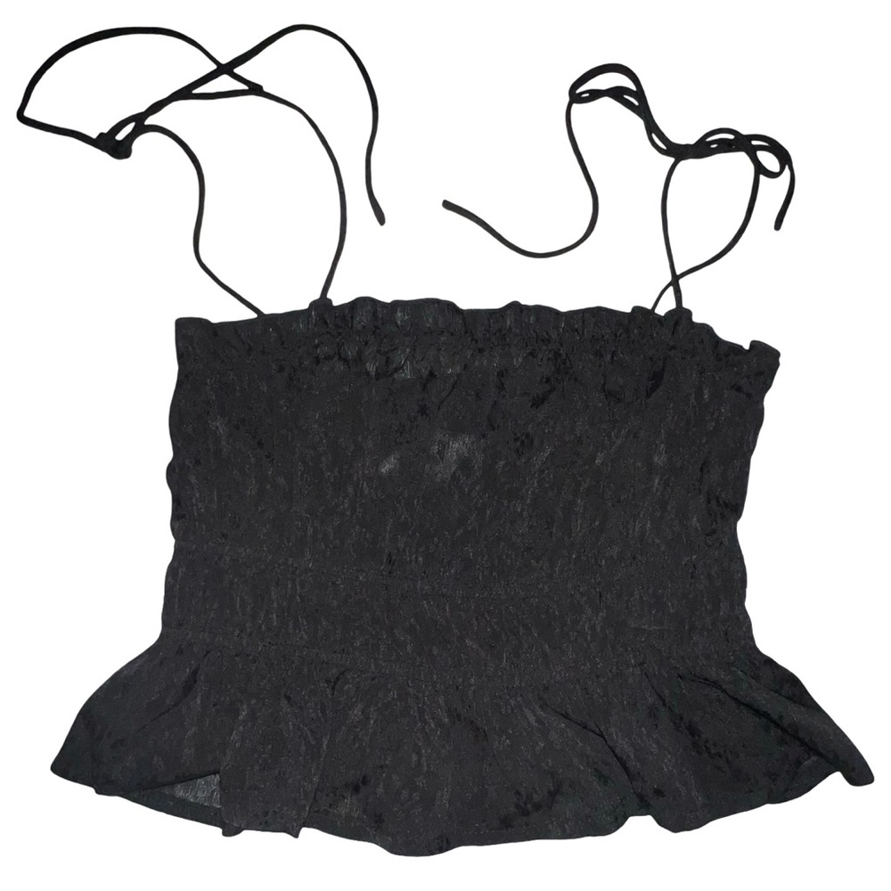 Princess Polly Black Sheer Top